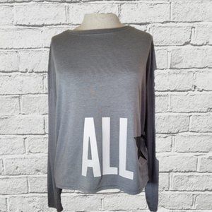 Converse Grey Logo Long Sleeved Top XL
